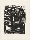Artist: Boag, Yvonne. | Title: Sand shapes 2 | Date: 1987 | Technique: lithograph, printed in black ink, from one stone | Copyright: © Yvonne Boag