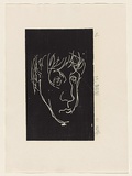 Title: Youth (1) | Date: 1966 | Technique: woodcut, printed in black ink, from one block; lines engraved with ballpoint pen
