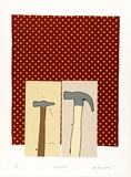 Artist: Barker, George. | Title: Hammers. | Date: 1975 | Technique: screenprint, printed in colour, from multiple stencils | Copyright: © George Barker