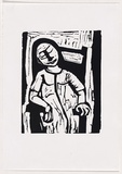 Artist: LAWTON, Tina | Title: Number 2 | Date: 1962 | Technique: linocut, printed in black ink, from one block