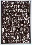 Artist: Marshall, John. | Title: Secret text | Date: 2000 | Technique: linocut, printed in black ink, from one block