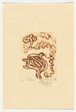 Artist: Poulson, Peggy Napururrla. | Title: Puntarru | Date: 2004 | Technique: drypoint etching, printed in brown ink, from one perspex plate