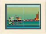 Artist: Sanders, Tom. | Title: Bay plays. | Date: 1986 | Technique: screenprint, printed in colour, from 19 stencils