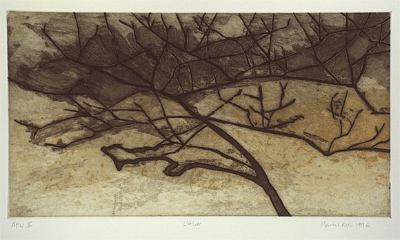 Artist: Ky, Marine. | Title: L'Hiver (#1) | Date: 1996, August | Technique: etching and aquatint, printed in colour, from two plates