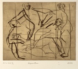 Artist: Furlonger, Joe. | Title: Deposition (no.1) | Date: 1989 | Technique: drypoint, printed in black ink, from one plate