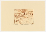 Artist: Inkamala, Rachel. | Title: Browine | Date: 2004 | Technique: drypoint etching, printed in brown ink, from one perspex plate
