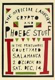 Artist: Scrivener, Julian. | Title: The official launch of crypto and Phoebe stuff | Date: 1991 | Technique: screenprint, printed in colour, from three stencils