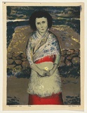 Title: Connemara girl | Date: 1955 | Technique: lithograph, printed in colour, from multiple stones