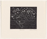 Artist: Warren, Guy. | Title: Swimmer (1). | Date: 2006 | Technique: relief-etching, printed in black ink, from one plate