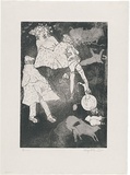 Artist: WALKER, Murray | Title: Curious. | Date: 1977 | Technique: etching and aquatint, printed in black ink, from one plate