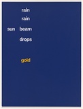 Artist: SELENITSCH, Alex | Title: raingold | Date: 1969 | Technique: screenprint, printed in blue and yellow ink, from two screens