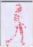 Title: Chickenpox | Date: 2003-2004 | Technique: stencil, printed with red aerosol paint, from multiple stencils