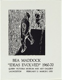 Artist: MADDOCK, Bea | Title: Exhibition poster: Bea Maddock Ideas evolved 1960-70 | Date: 1970 | Technique: process block and letterpress