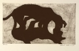 Artist: Williams, Deborah. | Title: not titled [two dogs playing/fighting] | Date: 1993 | Technique: etching, printed in black ink, from one plate
