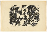Title: Dusk, with flowers | Date: 1961 | Technique: screenprint, printed in black ink, from one stencil