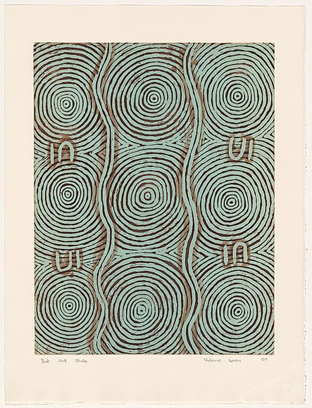 Artist: Lynch Napaltjarri, Valerie | Title: Untitled (1). | Date: 2007 | Technique: open-bite etching and aquatint with colour roll, printed in colour, from multiple plates