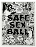 Artist: McDiarmid, David. | Title: Safe Sex Ball | Date: 1988 | Technique: screenprint, printed in black ink, from one stencil