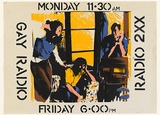 Artist: Ayres, Tony | Title: Gay radio 2XX. | Date: 1982 | Technique: screenprint, printed in colour, from multiple stencils