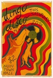 Artist: Tiwi Design. | Title: Dingo Disco | Date: 1980 | Technique: screenprint, printed in colour, from four stencils | Copyright: © Raymond John Young