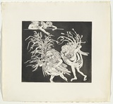 Artist: BOYD, Arthur | Title: Old men enter carrying fagots to smoke out the women. | Date: (1970) | Technique: etching and aquatint, printed in black ink, from one plate | Copyright: Reproduced with permission of Bundanon Trust