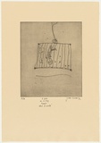 Artist: Olsen, John. | Title: A fish in a trap knows what it wants | Date: 1975 | Technique: etching, printed in black ink with plate-tone, from one plate | Copyright: © John Olsen. Licensed by VISCOPY, Australia