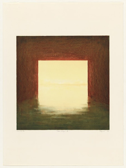 Artist: Maguire, Tim. | Title: Under bridges III | Date: 1989 | Technique: lithograph, printed in colour, from five stones | Copyright: © Tim Maguire