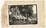 Title: The jinker | Date: c.1930 | Technique: linocut, printed in black ink, from one block