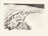 Artist: Kamp, Jenni. | Title: Deluge | Date: 1997, March - April | Technique: lithograph, printed in black ink, from one stone