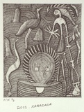 Artist: KARADADA, Ross | Title: not titled #2 [wandjina and bradshaw] | Date: 1994, proofed | Technique: etching, printed in black ink, from one plate