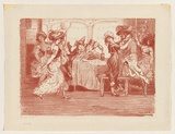 Artist: Conder, Charles. | Title: La Mi-Careme. | Date: 1904 | Technique: transfer-lithograph, printed in red ink, from one stone