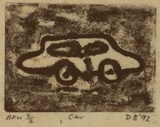 Artist: Bowen, Dean. | Title: Car | Date: 1992 | Technique: etching, printed in black ink, from one plate