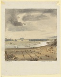 Artist: FULLWOOD, A.H. | Title: Harvest in Suffolk. | Date: 1914 | Technique: monotype, printed in colour, from one plate