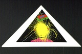 Artist: Davey, Graeme. | Title: Triangular advertising stickers for the FM radio station 2JJJ. [One of four]. | Date: 1982 | Copyright: © Graeme Davey