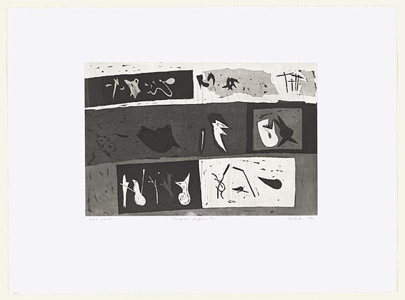 Artist: Gurvich, Rafael. | Title: Javanese Rhythms #15 | Date: 1982 | Technique: etching and aquatint, printed in black ink, from one plate | Copyright: © Rafael Gurvich