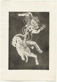 Artist: BOYD, Arthur | Title: variant (panting unicorn). | Date: 1973-74 | Technique: etching, printed in black ink, from one plate | Copyright: Reproduced with permission of Bundanon Trust