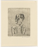 Artist: WILLIAMS, Fred | Title: Young girl. Number 6 | Date: 1966 | Technique: etching and engraving, printed in black ink, from one copper plate | Copyright: © Fred Williams Estate