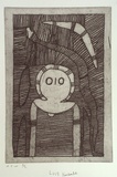 Artist: Karadada, Louis. | Title: Not titled [Wandjina figure and boomerang]. | Date: 2000, October | Technique: etching, printed in black ink, from one plate
