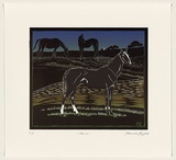 Title: Horse | Date: 2008 | Technique: linocut, printed in colour, from multiple blocks; embossed