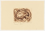 Artist: NAPURRULA FISHER, Topsy | Title: Janganpa - possum | Date: 2004 | Technique: drypoint etching, printed in brown ink, from one perspex plate