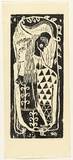 Artist: HANRAHAN, Barbara | Title: Harlequin and Columbine | Date: 1960 | Technique: woodcut, printed in black ink, from one block