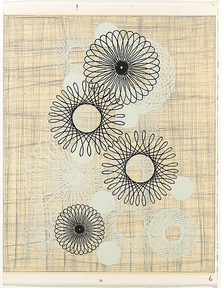 Artist: Band, David. | Title: Unknown [3]. | Date: 2003 | Technique: screenprint on etching, printed in colour, from multiple stencils and plates; hand worked spirograph patterns
