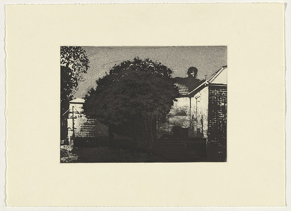 Artist: RIACH, Trevor | Title: The cottage | Technique: etching and aquatint, printed in black ink, from one plate