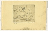 Artist: Wienholt, Anne. | Title: Nude | Date: 1947 | Technique: line-engraving, printed in black ink with plate-tone, from one copper plate