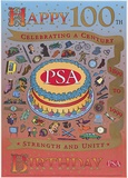 Title: Happy 100th birthday PSA | Date: 1999 | Technique: offset-lithograph, printed in colour, from multiple plates