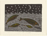 Artist: Missy, Billy. | Title: Kubil Aw Danghalal | Date: 2000 | Technique: linocut, printed in black ink, from one block; hand-coloured