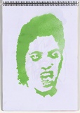 Title: Chickenpox | Date: 2003-2004 | Technique: stencil, printed with green aerosol paint, from one stencil