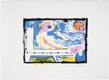 Artist: Allen, Davida | Title: The distress of space and barbed wire | Date: 1991, July - September | Technique: lithograph, printed in colour, from multiple stones