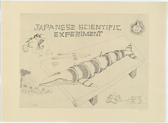 Artist: COLEING, Tony | Title: Japanese scientific experiment. | Date: 1993 | Technique: etching, printed in black ink, from one plate