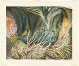 Artist: Robinson, William. | Title: Creation landscape - Man and the Spheres III. | Date: 1991, September, October, November | Technique: lithograph, printed in colour, from 10 stones [or plates]