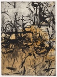 Artist: PARR, Mike | Title: Polish mud # 2 | Date: 1995 | Technique: drypoint and lift-ground aquatint, printed in colour, from 2 copper plates